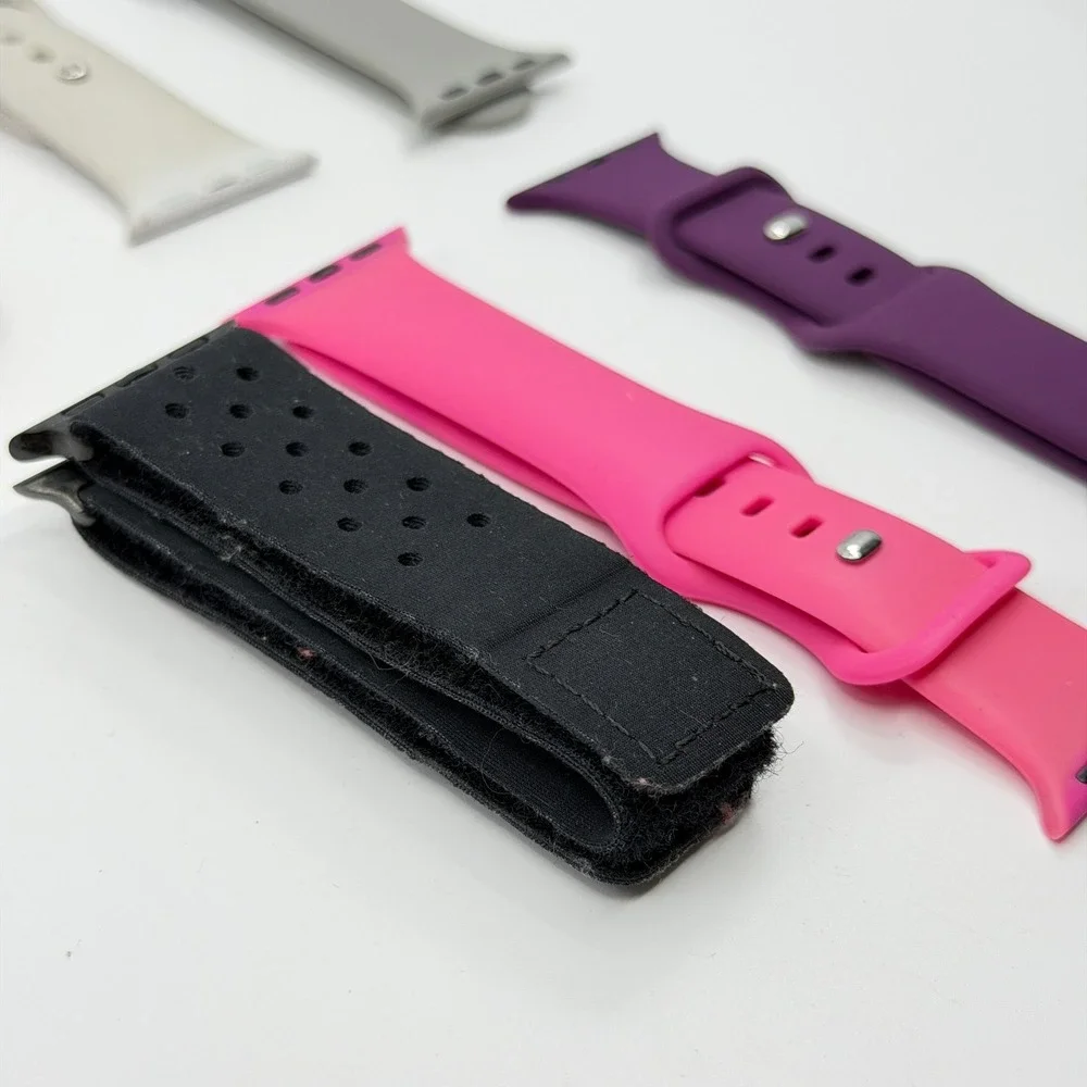 Lot of 6 Colorful Silicone Sport Watch Bands - Mixed Bundle
